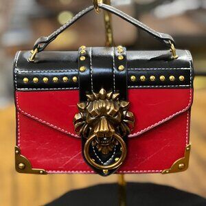 New Leo Red & Black Crossbody Bag